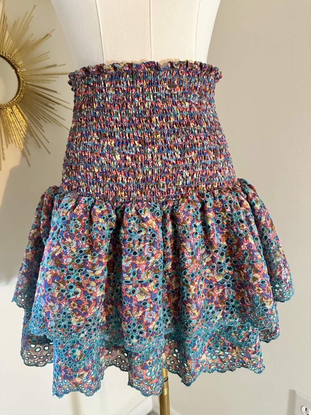 Ramy Brook Printed Tucker Skirt Medium - Picture 9 of 11
